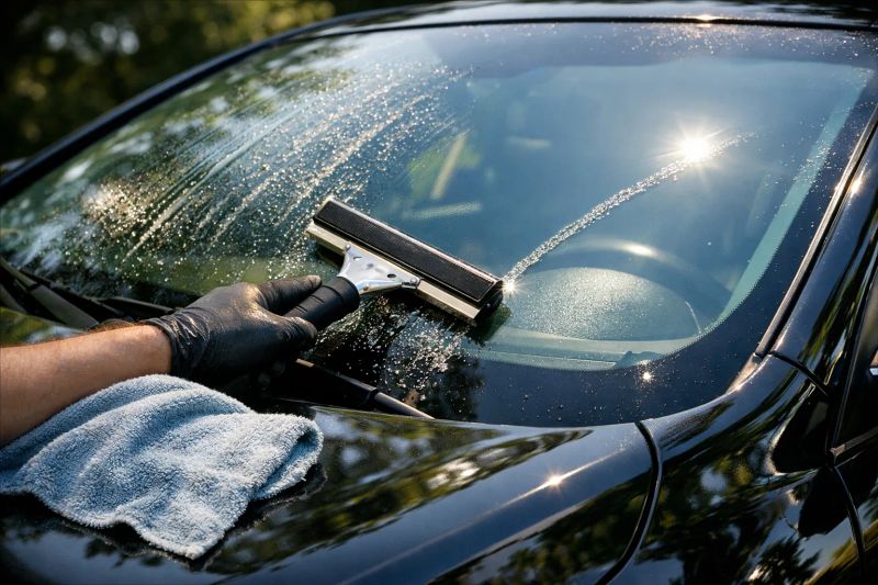 Car seats being deep cleaned